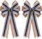 2PCS Large Double Burlap Bows – 20x10in Black & White Striped Wreath & Home Decor